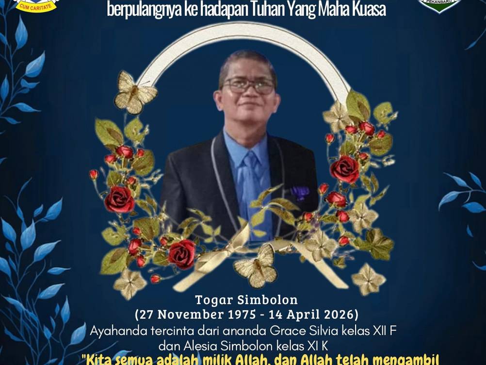 Duka Cita SMA Santa Maria Pekanbaru atas Wafatnya Bapak Togar Simbolon
