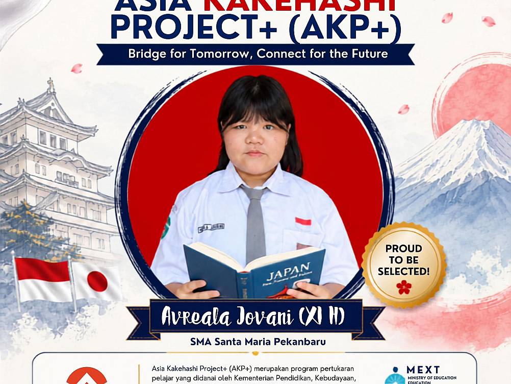 Selamat dan Sukses Kepada Avreala Murid Kelas XI H yang Telah Dinyatakan Lulus dan Diterima Dalam Program Asia Kakehashi Project+ (AKP+)