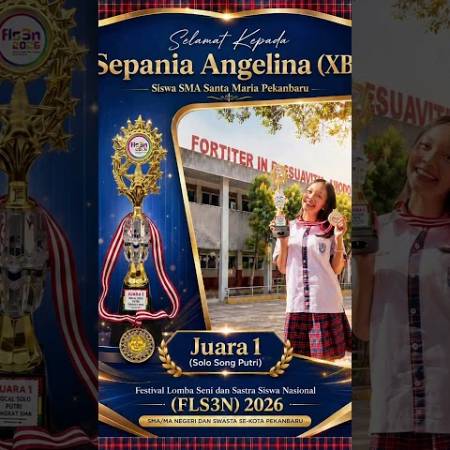 Sepania Angelina - Juara 1 Vocal Solo Putri Dalam Ajang FLS3N Tingkat Kota Pekanbaru