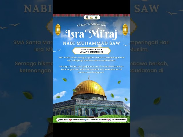 Selamat Memperingati Isra Miraj Nabi Muhammad SAW